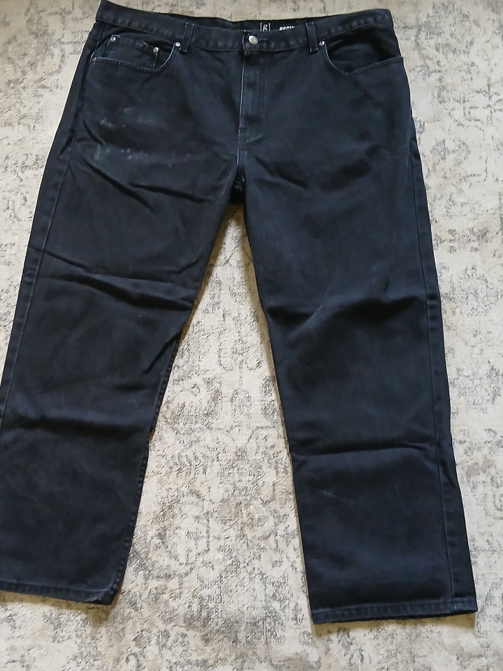 George Men's Regular Fit Black Jeans – 42x30